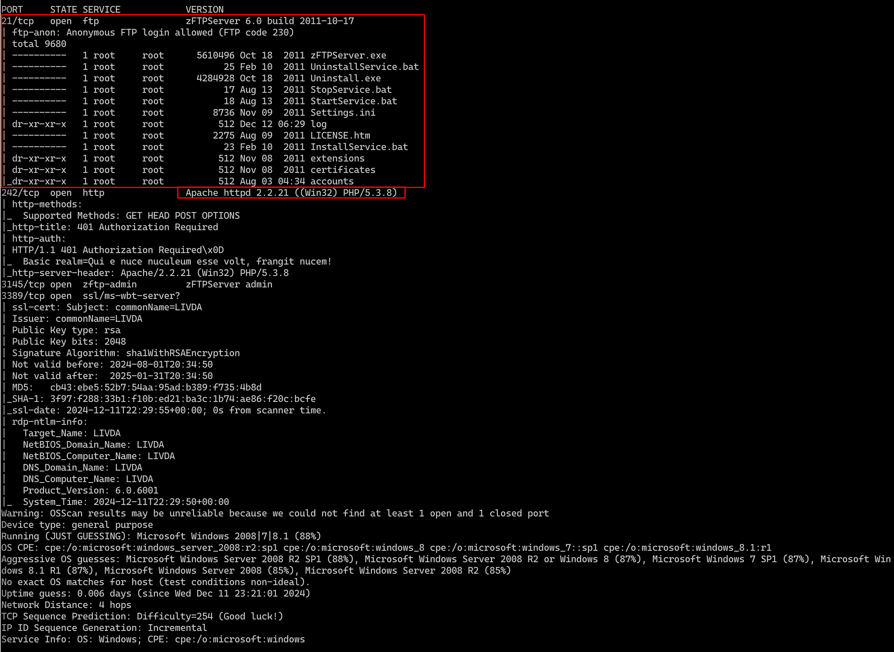 NMAP detailed scan
