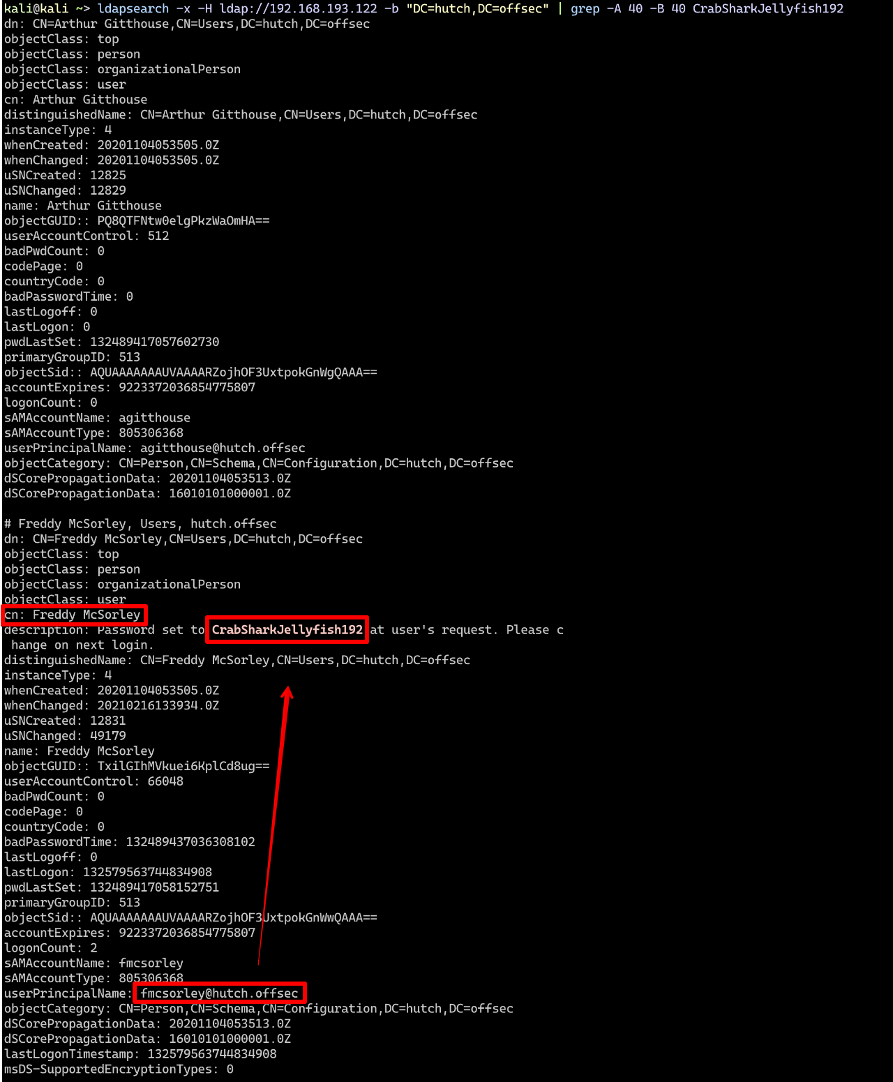 LDAP Login & Password